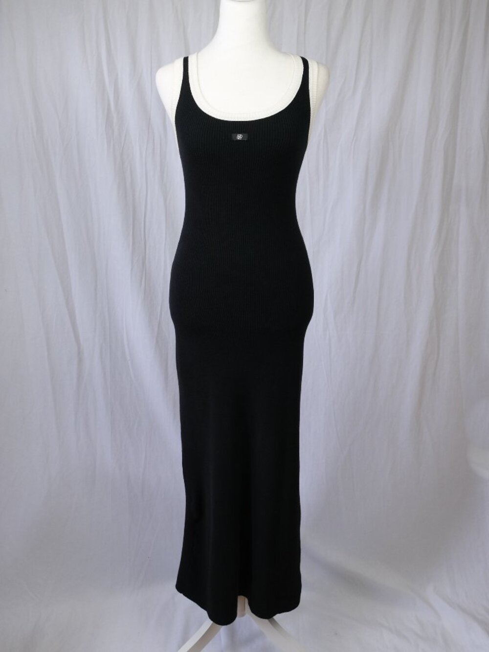 Dissh Black Ribbed Knit Maxi Dress Size S Australian Fashion Brand
